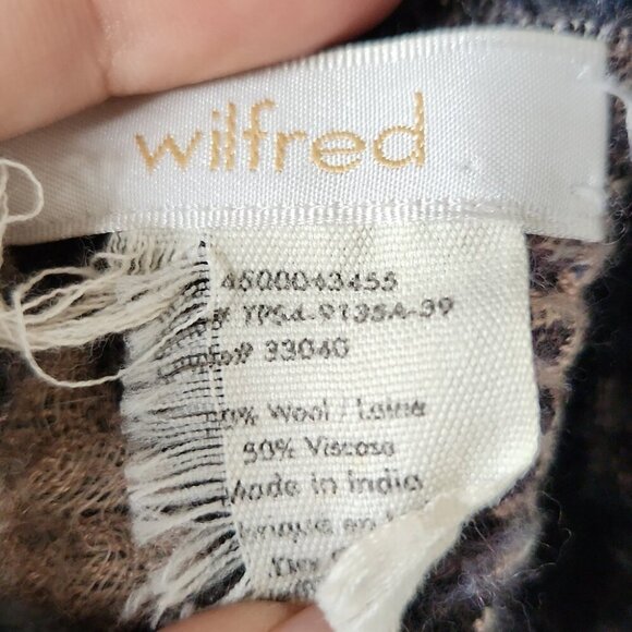 ARITZIA | Wilfred Wool scarf tapestry navy purple - Picture 4 of 4